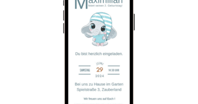 Digitale Einladung Kindergeburtstag Elefant